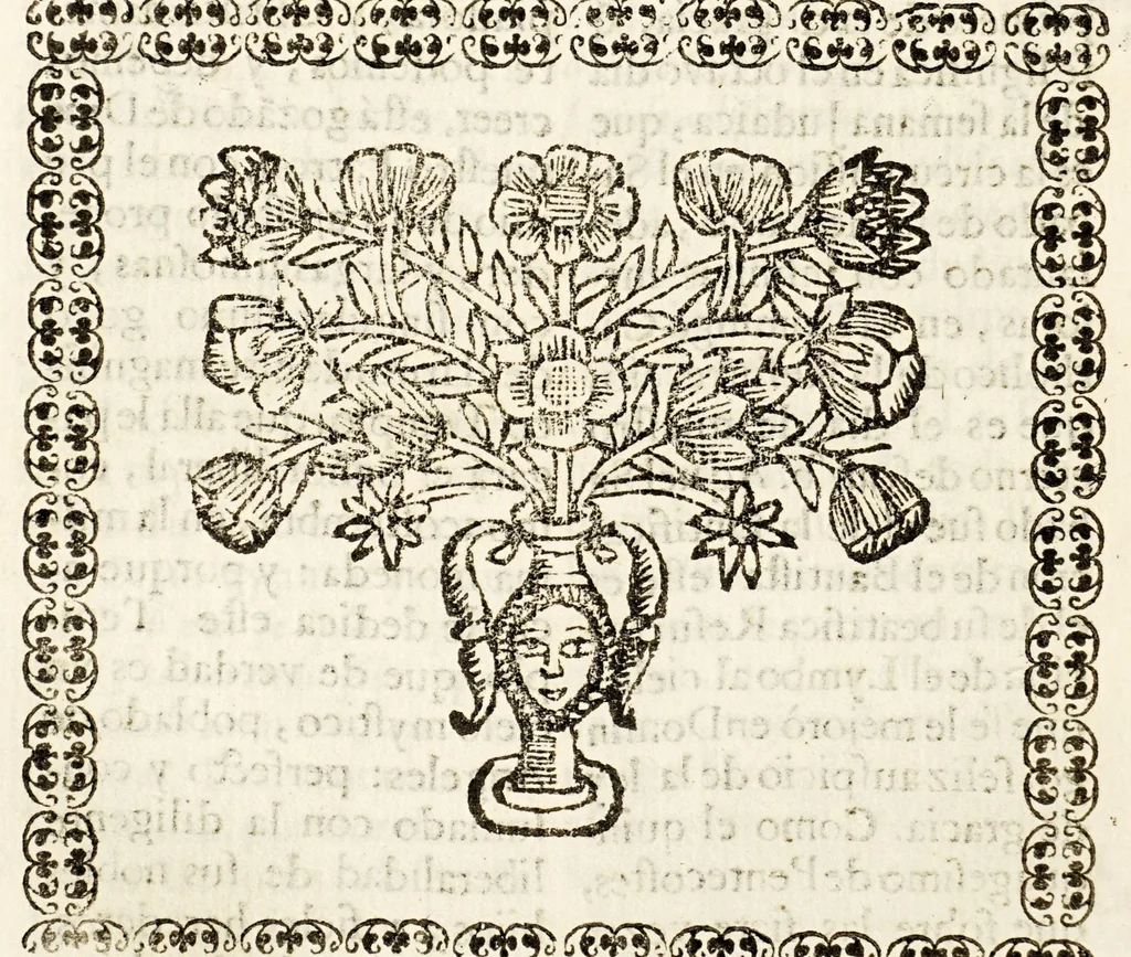 An illustration from Sagrado padron y panegyricos sermones a la memoria debida al sumptuoso magnifico templo, y curiosa basílica del convento de religiosas del glorioso abad San Bernardo, : que edificò en su mayor parte el capitan D. Ioseph de Retes Largache, difu[n]to cavallero del Orden de Santiago, y consumaron en su cabal perfeccion su sobrino don Domingo de Retes, y doña Teresa de Retes y Paz, su hija, en esta dos vezes imperial, y siempre leal ciudad de Mexico, con la pompa funebre de la translacion de sus huessos, que erige en descripcion historica panegyrica,, 1691, leaf 216