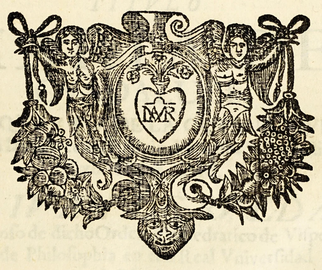 An illustration from Sagrado padron y panegyricos sermones a la memoria debida al sumptuoso magnifico templo, y curiosa basílica del convento de religiosas del glorioso abad San Bernardo, : que edificò en su mayor parte el capitan D. Ioseph de Retes Largache, difu[n]to cavallero del Orden de Santiago, y consumaron en su cabal perfeccion su sobrino don Domingo de Retes, y doña Teresa de Retes y Paz, su hija, en esta dos vezes imperial, y siempre leal ciudad de Mexico, con la pompa funebre de la translacion de sus huessos, que erige en descripcion historica panegyrica,, 1691, leaf 91