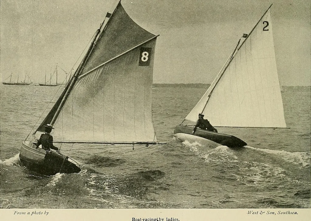 An illustration from The sailing boat, a treatise on sailing boats and small yachts, their varieties of type, sails, rig, etc. With practical directions for sailing and management; also, the one-design and restricted classes, fishing and shooting boats, sailing chariots and ice yachts, foreign and colonial boats, canoes, etc., etc, 1901, leaf 171