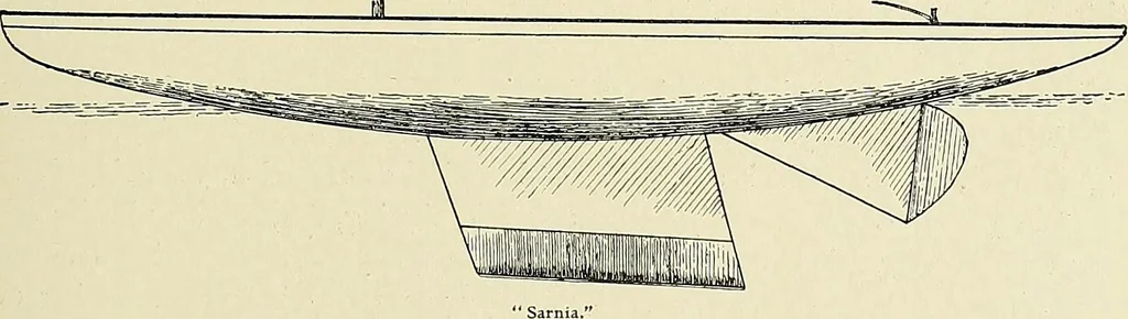 An illustration from The sailing boat, a treatise on sailing boats and small yachts, their varieties of type, sails, rig, etc. With practical directions for sailing and management; also, the one-design and restricted classes, fishing and shooting boats, sailing chariots and ice yachts, foreign and colonial boats, canoes, etc., etc, 1901, leaf 244