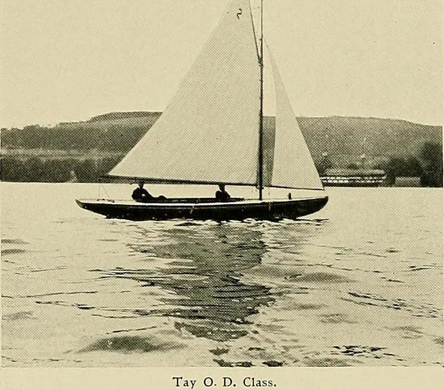An illustration from The sailing boat, a treatise on sailing boats and small yachts, their varieties of type, sails, rig, etc. With practical directions for sailing and management; also, the one-design and restricted classes, fishing and shooting boats, sailing chariots and ice yachts, foreign and colonial boats, canoes, etc., etc, 1901, leaf 325