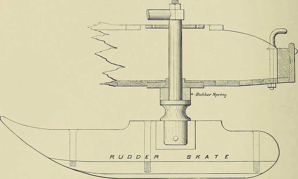 An illustration from The sailing boat, a treatise on sailing boats and small yachts, their varieties of type, sails, rig, etc. With practical directions for sailing and management; also, the one-design and restricted classes, fishing and shooting boats, sailing chariots and ice yachts, foreign and colonial boats, canoes, etc., etc, 1901, leaf 385