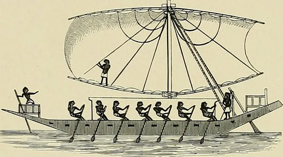 An illustration from The sailing boat, a treatise on sailing boats and small yachts, their varieties of type, sails, rig, etc. With practical directions for sailing and management; also, the one-design and restricted classes, fishing and shooting boats, sailing chariots and ice yachts, foreign and colonial boats, canoes, etc., etc, 1901, leaf 391