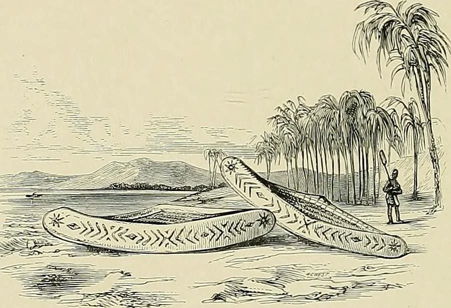 An illustration from The sailing boat, a treatise on sailing boats and small yachts, their varieties of type, sails, rig, etc. With practical directions for sailing and management; also, the one-design and restricted classes, fishing and shooting boats, sailing chariots and ice yachts, foreign and colonial boats, canoes, etc., etc, 1901, leaf 413