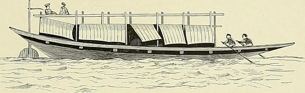 An illustration from The sailing boat, a treatise on sailing boats and small yachts, their varieties of type, sails, rig, etc. With practical directions for sailing and management; also, the one-design and restricted classes, fishing and shooting boats, sailing chariots and ice yachts, foreign and colonial boats, canoes, etc., etc, 1901, leaf 468