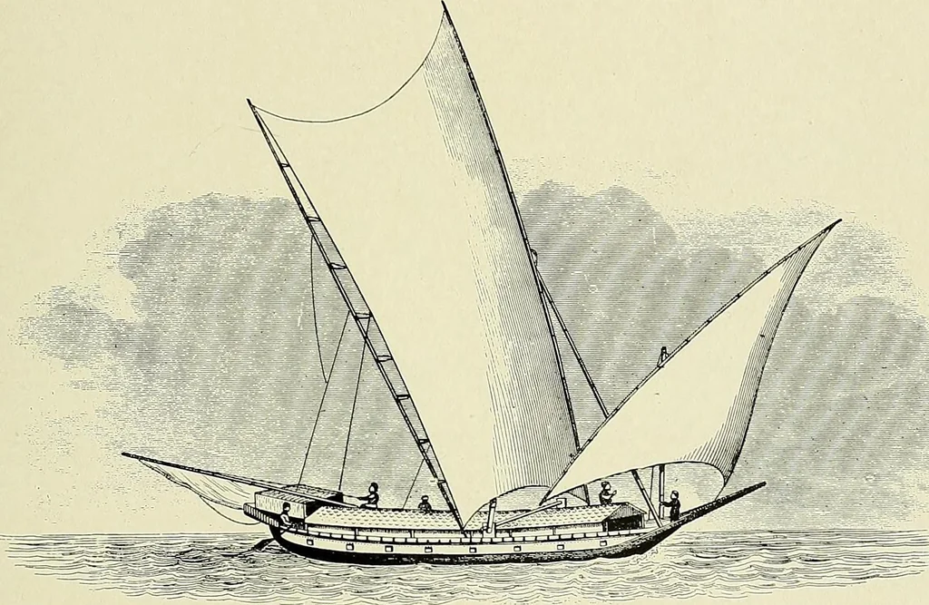 An illustration from The sailing boat, a treatise on sailing boats and small yachts, their varieties of type, sails, rig, etc. With practical directions for sailing and management; also, the one-design and restricted classes, fishing and shooting boats, sailing chariots and ice yachts, foreign and colonial boats, canoes, etc., etc, 1901, leaf 496