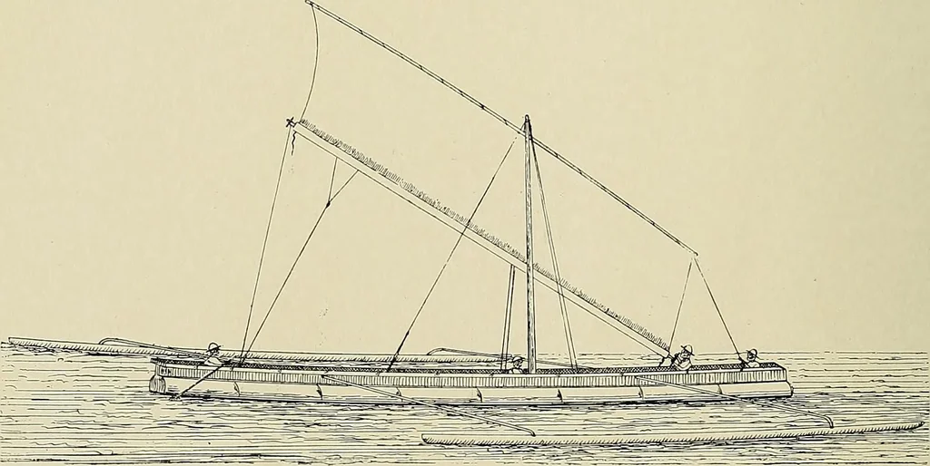 An illustration from The sailing boat, a treatise on sailing boats and small yachts, their varieties of type, sails, rig, etc. With practical directions for sailing and management; also, the one-design and restricted classes, fishing and shooting boats, sailing chariots and ice yachts, foreign and colonial boats, canoes, etc., etc, 1901, leaf 505