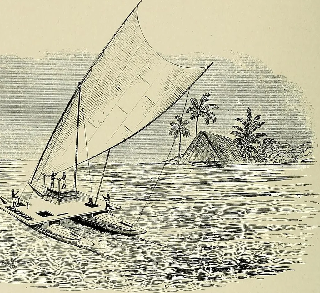 An illustration from The sailing boat, a treatise on sailing boats and small yachts, their varieties of type, sails, rig, etc. With practical directions for sailing and management; also, the one-design and restricted classes, fishing and shooting boats, sailing chariots and ice yachts, foreign and colonial boats, canoes, etc., etc, 1901, leaf 513