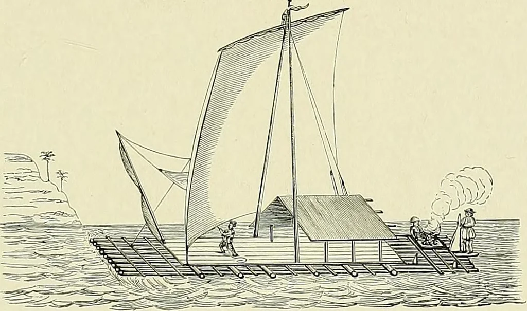 An illustration from The sailing boat, a treatise on sailing boats and small yachts, their varieties of type, sails, rig, etc. With practical directions for sailing and management; also, the one-design and restricted classes, fishing and shooting boats, sailing chariots and ice yachts, foreign and colonial boats, canoes, etc., etc, 1901, leaf 530