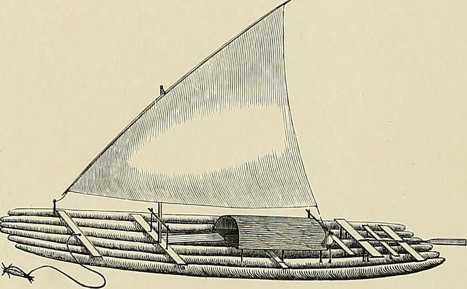 An illustration from The sailing boat, a treatise on sailing boats and small yachts, their varieties of type, sails, rig, etc. With practical directions for sailing and management; also, the one-design and restricted classes, fishing and shooting boats, sailing chariots and ice yachts, foreign and colonial boats, canoes, etc., etc, 1901, leaf 537