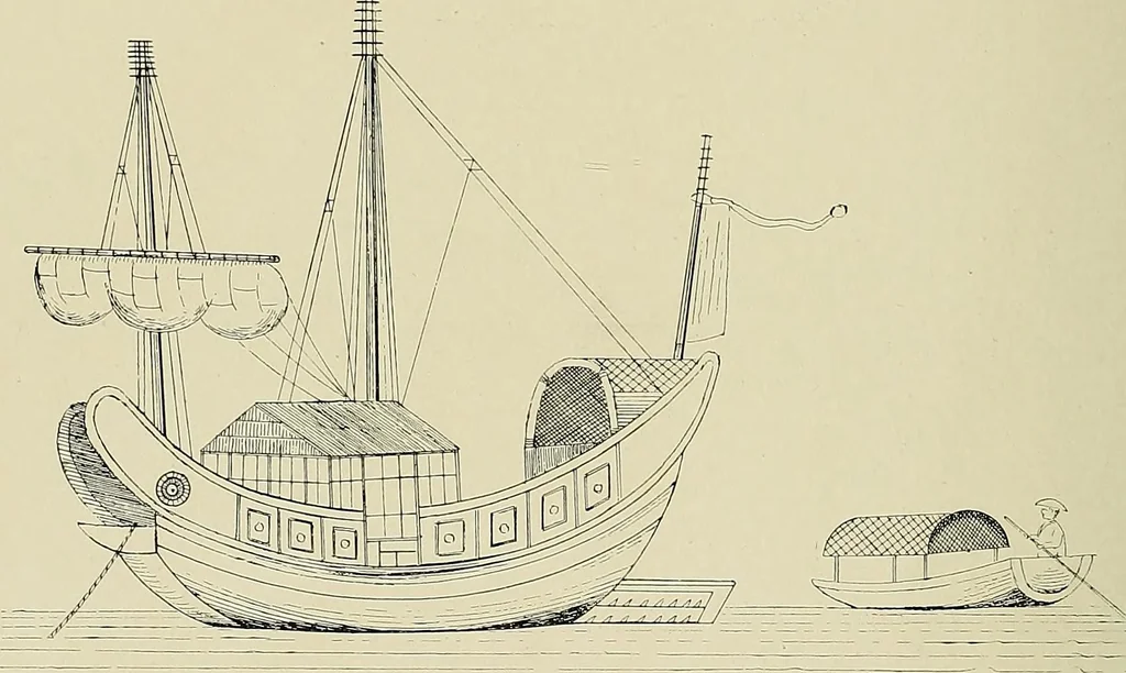 An illustration from The sailing boat, a treatise on sailing boats and small yachts, their varieties of type, sails, rig, etc. With practical directions for sailing and management; also, the one-design and restricted classes, fishing and shooting boats, sailing chariots and ice yachts, foreign and colonial boats, canoes, etc., etc, 1901, leaf 539