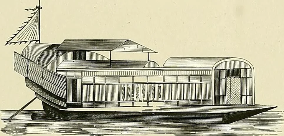 An illustration from The sailing boat, a treatise on sailing boats and small yachts, their varieties of type, sails, rig, etc. With practical directions for sailing and management; also, the one-design and restricted classes, fishing and shooting boats, sailing chariots and ice yachts, foreign and colonial boats, canoes, etc., etc, 1901, leaf 548