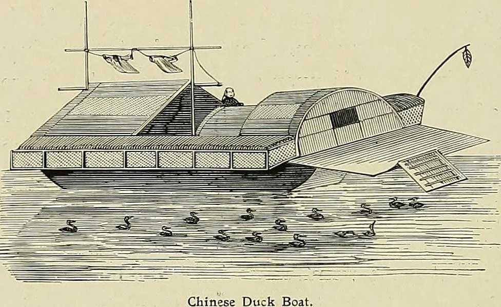 An illustration from The sailing boat, a treatise on sailing boats and small yachts, their varieties of type, sails, rig, etc. With practical directions for sailing and management; also, the one-design and restricted classes, fishing and shooting boats, sailing chariots and ice yachts, foreign and colonial boats, canoes, etc., etc, 1901, leaf 551