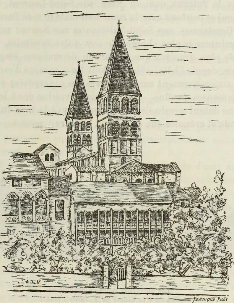 An illustration from Saint-Philibert de Tournus, 1905, leaf 594