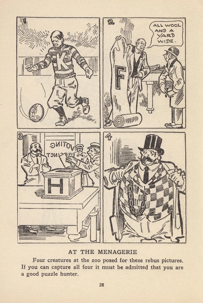 An illustration from Sam Loyd's Picture Puzzles With Answers 1924.Sam Loyd (Darwin-IA), 1924, leaf 37