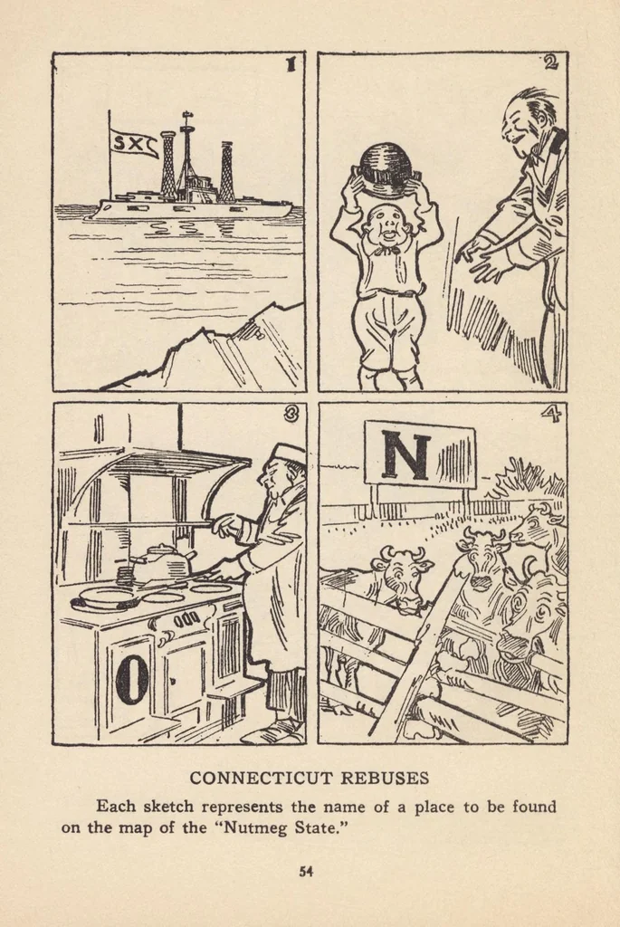 An illustration from Sam Loyd's Picture Puzzles With Answers 1924.Sam Loyd (Darwin-IA), 1924, leaf 63