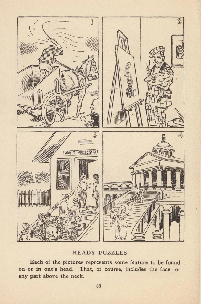 An illustration from Sam Loyd's Picture Puzzles With Answers 1924.Sam Loyd (Darwin-IA), 1924, leaf 97