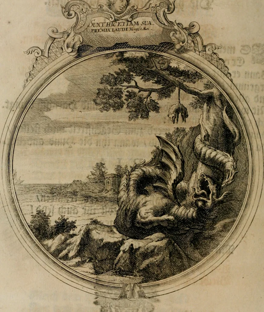 An illustration from Sammlung geist- und sinnreicher Gedancken uber verschiedene aus der Natur, Kunst, und Wissenschafften vorgestellte Sinn-Bilder : durch alle Gattungen der Hoch-Teutschen Reim-Kunst, theils zur Jugendsamen Lehr, und nutzlicher Gemüths-Ergötzung, theils zur angenehmen Gesang, 1749, leaf 129