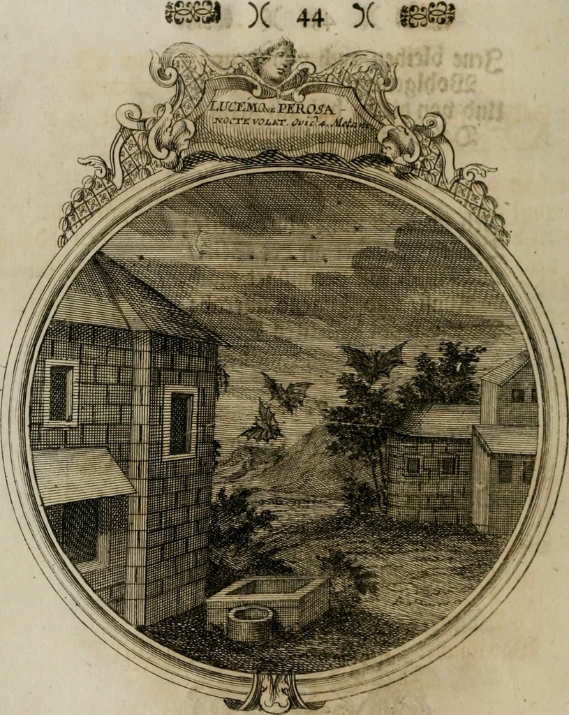 An illustration from Sammlung geist- und sinnreicher Gedancken uber verschiedene aus der Natur, Kunst, und Wissenschafften vorgestellte Sinn-Bilder : durch alle Gattungen der Hoch-Teutschen Reim-Kunst, theils zur Jugendsamen Lehr, und nutzlicher Gemüths-Ergötzung, theils zur angenehmen Gesang, 1749, leaf 175
