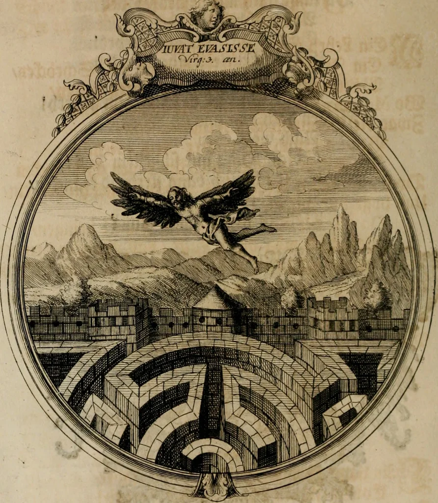 An illustration from Sammlung geist- und sinnreicher Gedancken uber verschiedene aus der Natur, Kunst, und Wissenschafften vorgestellte Sinn-Bilder : durch alle Gattungen der Hoch-Teutschen Reim-Kunst, theils zur Jugendsamen Lehr, und nutzlicher Gemüths-Ergötzung, theils zur angenehmen Gesang, 1749, leaf 185
