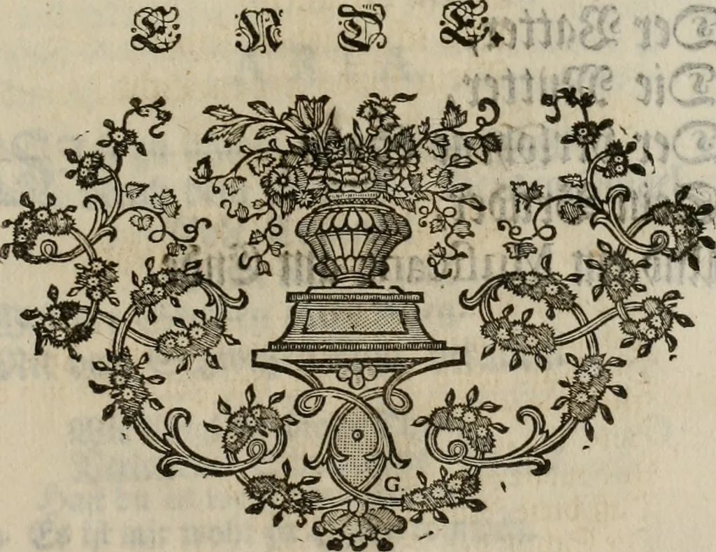 An illustration from Sammlung geist- und sinnreicher Gedancken uber verschiedene aus der Natur, Kunst, und Wissenschafften vorgestellte Sinn-Bilder : durch alle Gattungen der Hoch-Teutschen Reim-Kunst, theils zur Jugendsamen Lehr, und nutzlicher Gemüths-Ergötzung, theils zur angenehmen Gesang, 1749, leaf 264