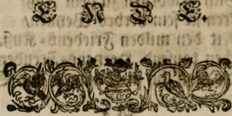 An illustration from Sammlung geist- und sinnreicher Gedancken uber verschiedene aus der Natur, Kunst, und Wissenschafften vorgestellte Sinn-Bilder : durch alle Gattungen der Hoch-Teutschen Reim-Kunst, theils zur Jugendsamen Lehr, und nutzlicher Gemüths-Ergötzung, theils zur angenehmen Gesang, 1749, leaf 295