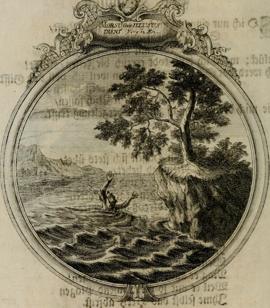 An illustration from Sammlung geist- und sinnreicher Gedancken uber verschiedene aus der Natur, Kunst, und Wissenschafften vorgestellte Sinn-Bilder : durch alle Gattungen der Hoch-Teutschen Reim-Kunst, theils zur Jugendsamen Lehr, und nutzlicher Gemüths-Ergötzung, theils zur angenehmen Gesang, 1749, leaf 79