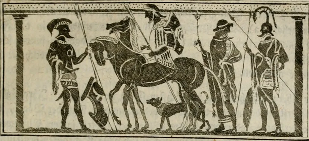 An illustration from Sammlung von Aegyptischen, Hetrurischen, Griechischen und Romischen Alterthümern, 1766, leaf 156