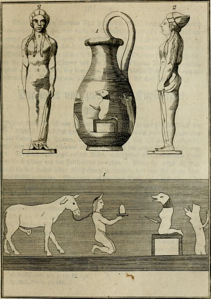An illustration from Sammlung von Aegyptischen, Hetrurischen, Griechischen und Romischen Alterthümern, 1766, leaf 168