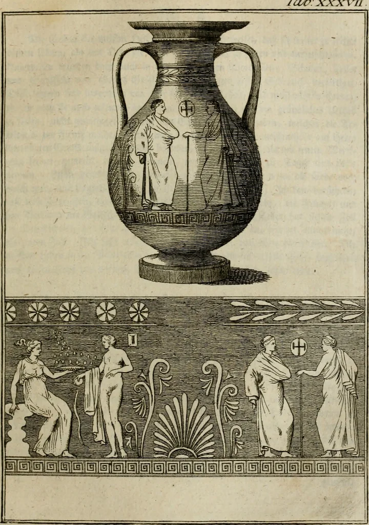 An illustration from Sammlung von Aegyptischen, Hetrurischen, Griechischen und Romischen Alterthümern, 1766, leaf 204