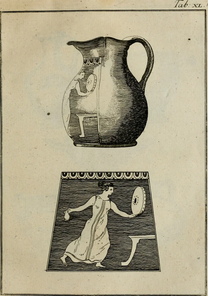 An illustration from Sammlung von Aegyptischen, Hetrurischen, Griechischen und Romischen Alterthümern, 1766, leaf 212