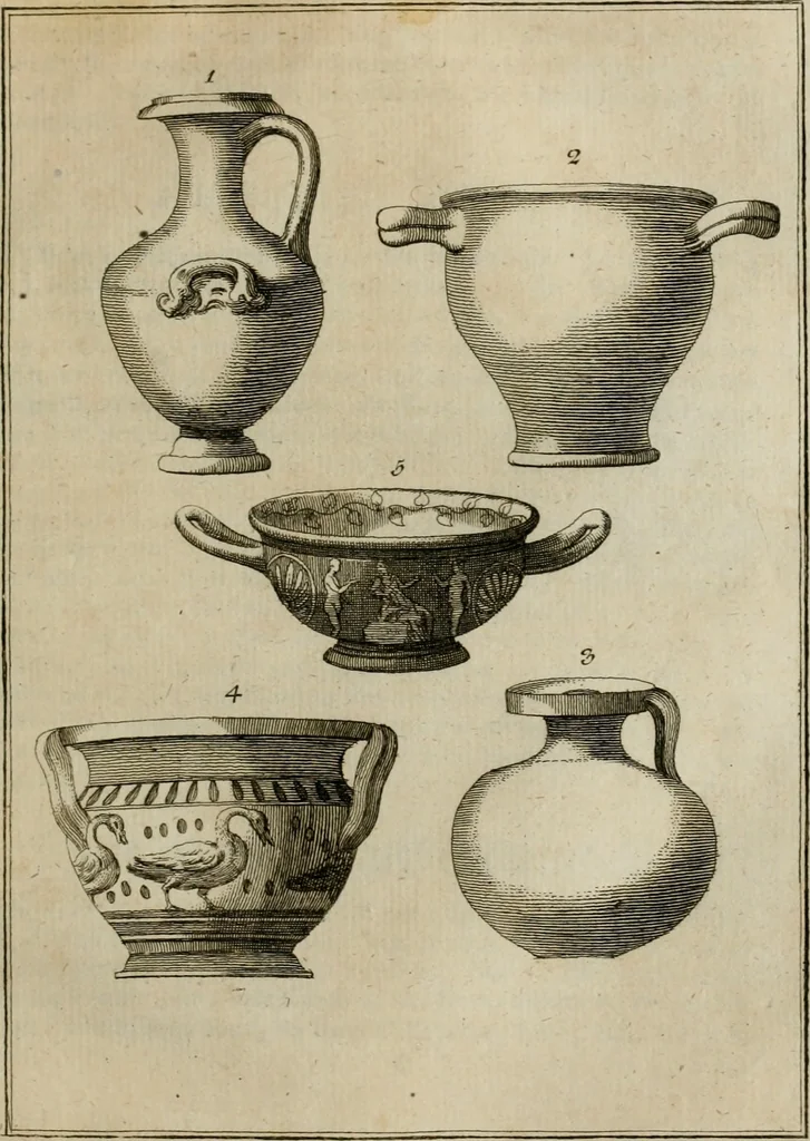 An illustration from Sammlung von Aegyptischen, Hetrurischen, Griechischen und Romischen Alterthümern, 1766, leaf 214