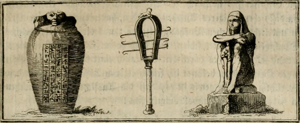 An illustration from Sammlung von Aegyptischen, Hetrurischen, Griechischen und Romischen Alterthümern, 1766, leaf 28