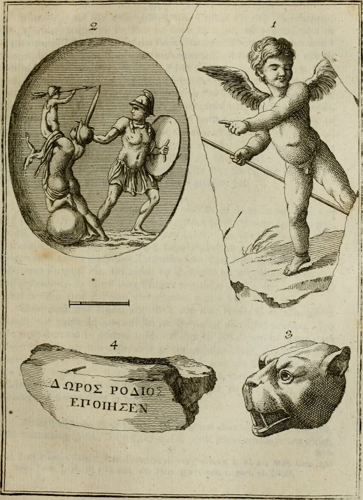 An illustration from Sammlung von Aegyptischen, Hetrurischen, Griechischen und Romischen Alterthümern, 1766, leaf 288