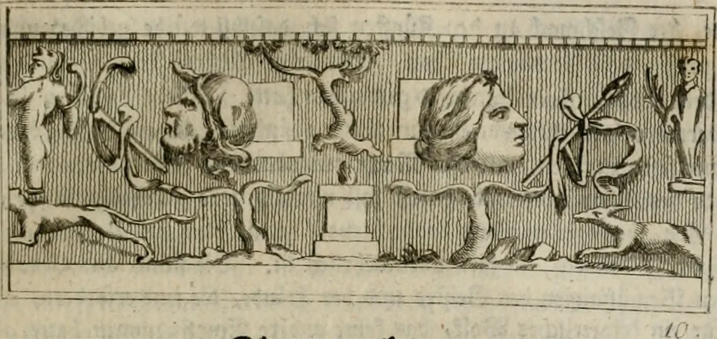 An illustration from Sammlung von Aegyptischen, Hetrurischen, Griechischen und Romischen Alterthümern, 1766, leaf 298