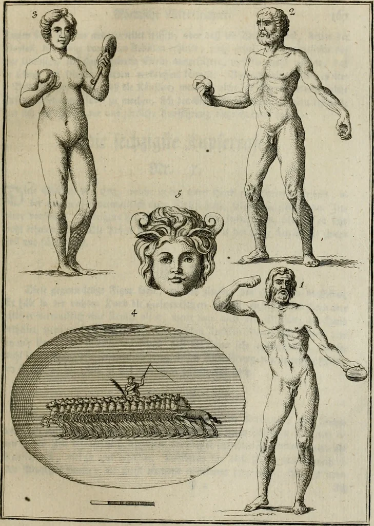 An illustration from Sammlung von Aegyptischen, Hetrurischen, Griechischen und Romischen Alterthümern, 1766, leaf 310
