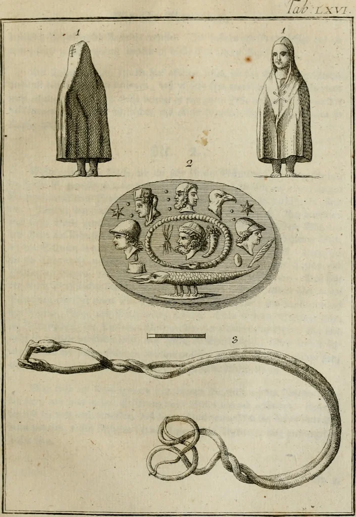 An illustration from Sammlung von Aegyptischen, Hetrurischen, Griechischen und Romischen Alterthümern, 1766, leaf 334