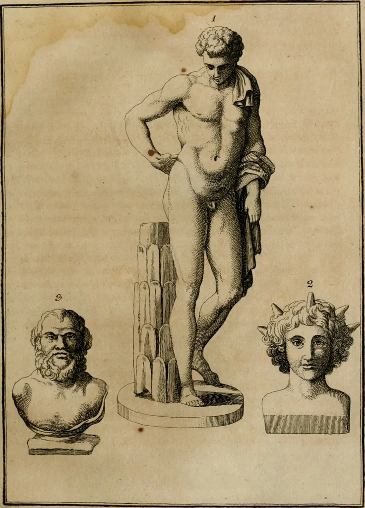 An illustration from Sammlung von Aegyptischen, Hetrurischen, Griechischen und Romischen Alterthümern, 1766, leaf 342