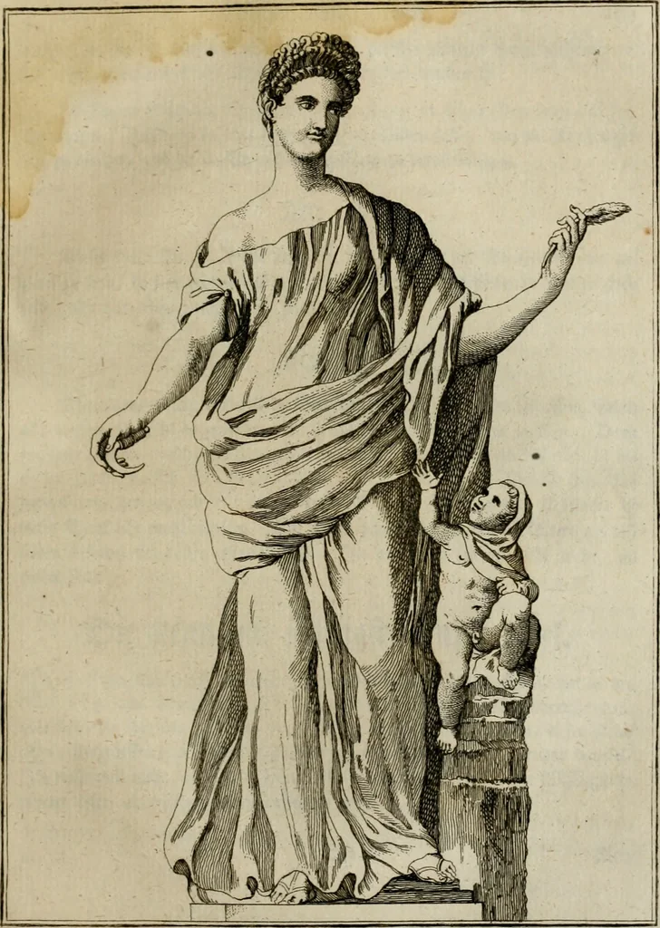 An illustration from Sammlung von Aegyptischen, Hetrurischen, Griechischen und Romischen Alterthümern, 1766, leaf 344