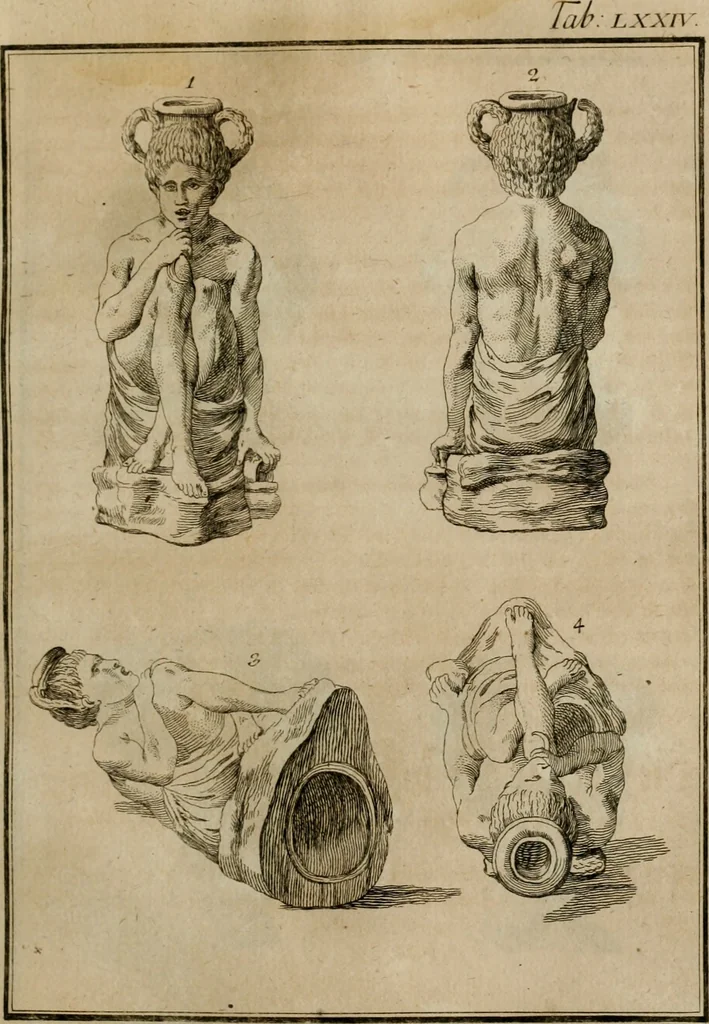 An illustration from Sammlung von Aegyptischen, Hetrurischen, Griechischen und Romischen Alterthümern, 1766, leaf 364