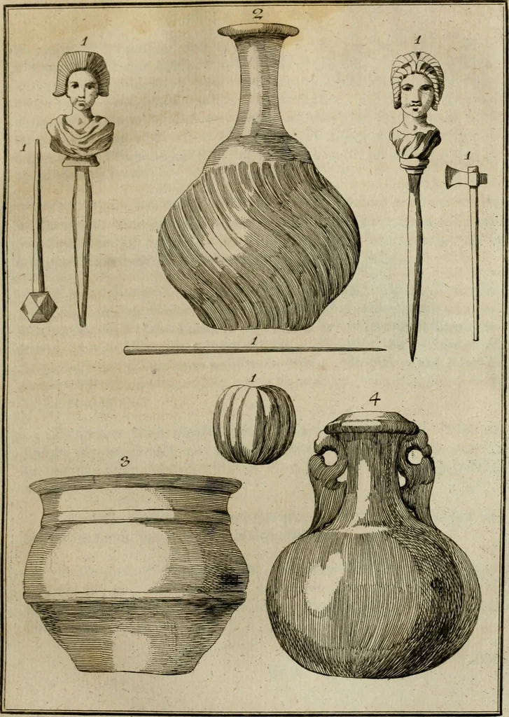 An illustration from Sammlung von Aegyptischen, Hetrurischen, Griechischen und Romischen Alterthümern, 1766, leaf 382