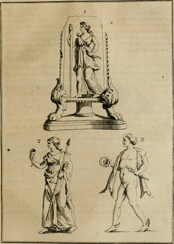 An illustration from Sammlung von Aegyptischen, Hetrurischen, Griechischen und Romischen Alterthümern, 1766, leaf 398