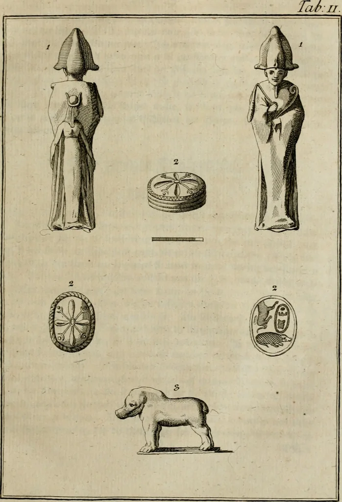An illustration from Sammlung von Aegyptischen, Hetrurischen, Griechischen und Romischen Alterthümern, 1766, leaf 40