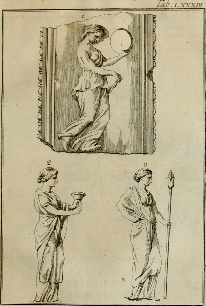 An illustration from Sammlung von Aegyptischen, Hetrurischen, Griechischen und Romischen Alterthümern, 1766, leaf 402