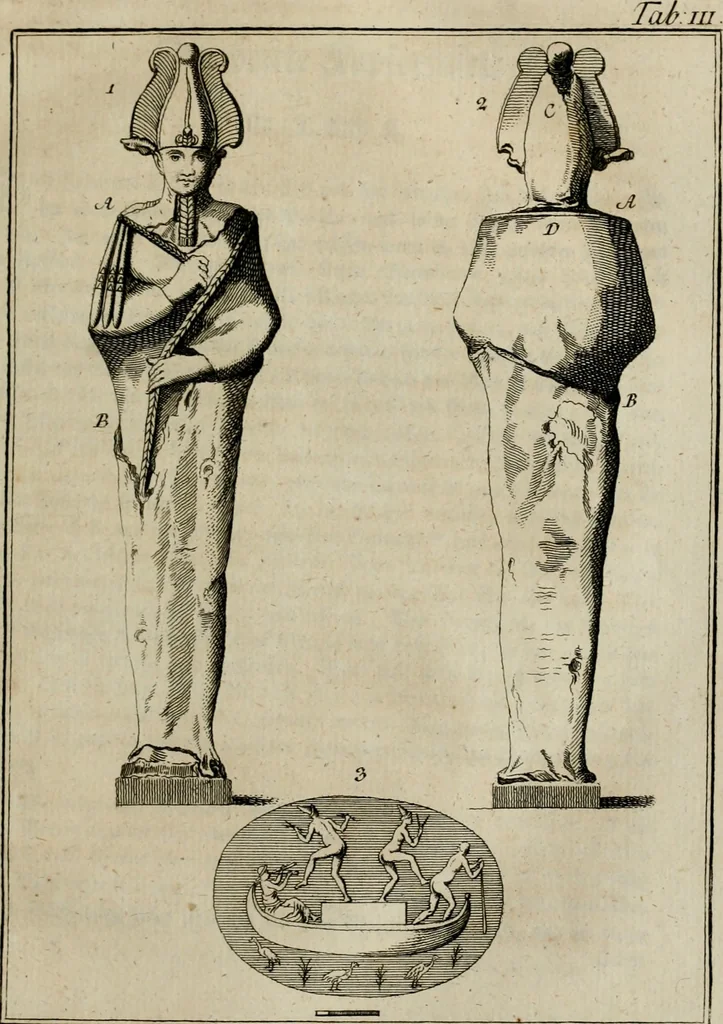 An illustration from Sammlung von Aegyptischen, Hetrurischen, Griechischen und Romischen Alterthümern, 1766, leaf 44
