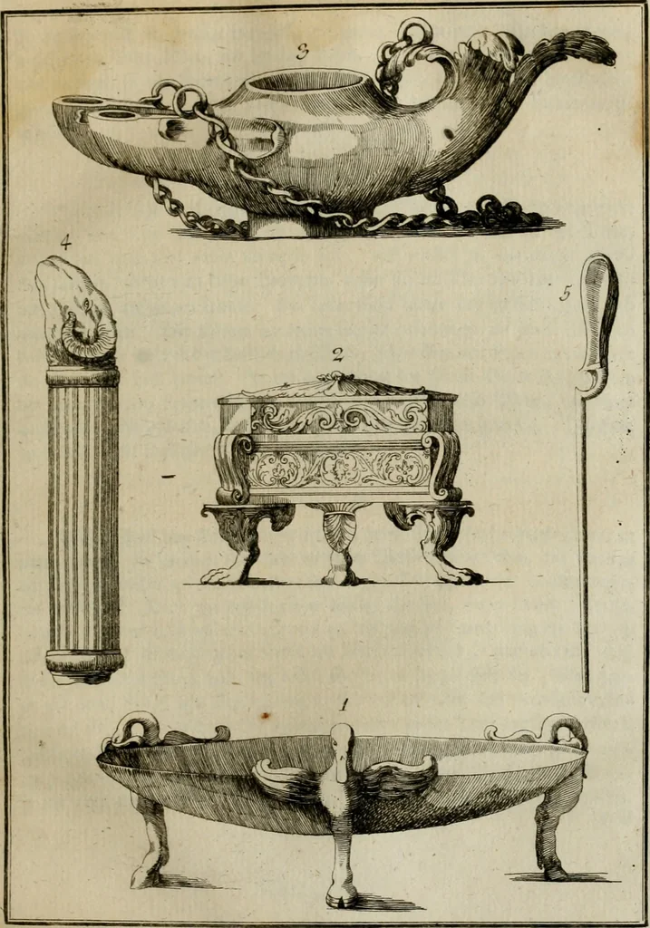 An illustration from Sammlung von Aegyptischen, Hetrurischen, Griechischen und Romischen Alterthümern, 1766, leaf 448