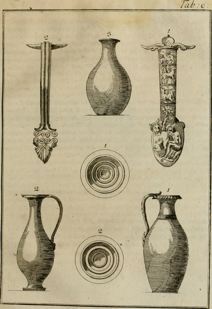 An illustration from Sammlung von Aegyptischen, Hetrurischen, Griechischen und Romischen Alterthümern, 1766, leaf 504