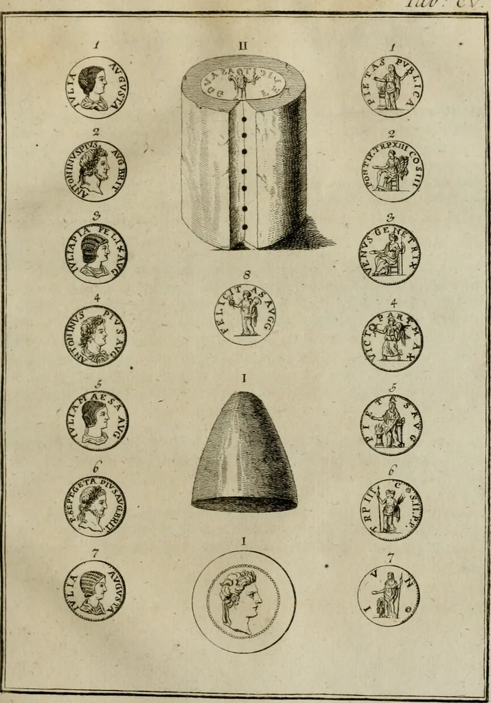 An illustration from Sammlung von Aegyptischen, Hetrurischen, Griechischen und Romischen Alterthümern, 1766, leaf 526