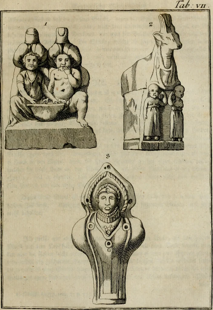 An illustration from Sammlung von Aegyptischen, Hetrurischen, Griechischen und Romischen Alterthümern, 1766, leaf 64
