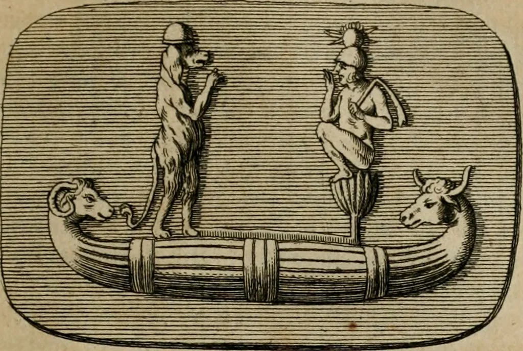 An illustration from Sammlung von Aegyptischen, Hetrurischen, Griechischen und Romischen Alterthümern, 1766, leaf 76